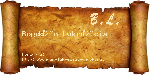 Bogdán Lukrécia névjegykártya