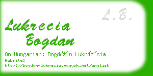 lukrecia bogdan business card